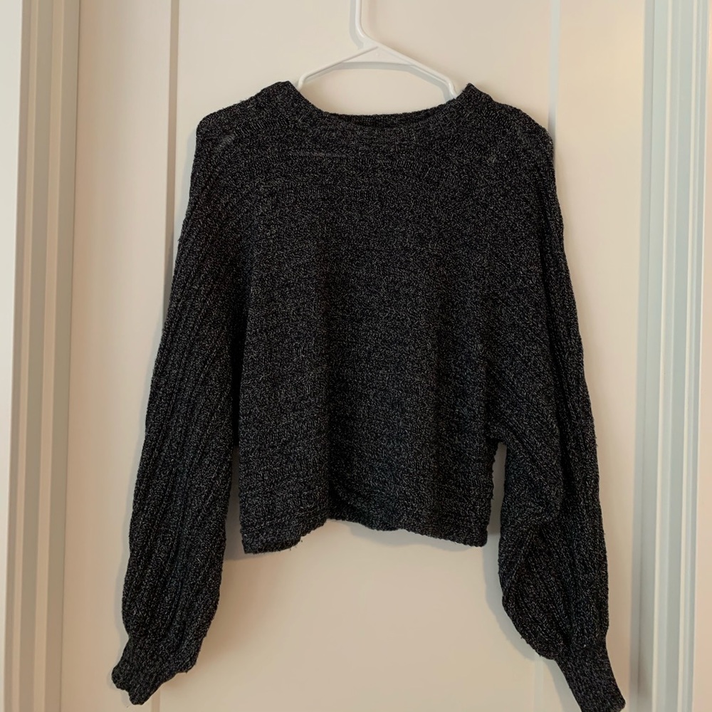 AE crew neck cropped sweater